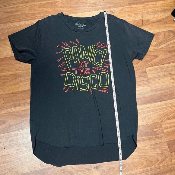 Manhead Womens Panic At The Disco Crewneck Short Sleeve T-Shirt Black Large - Picture 4 of 7